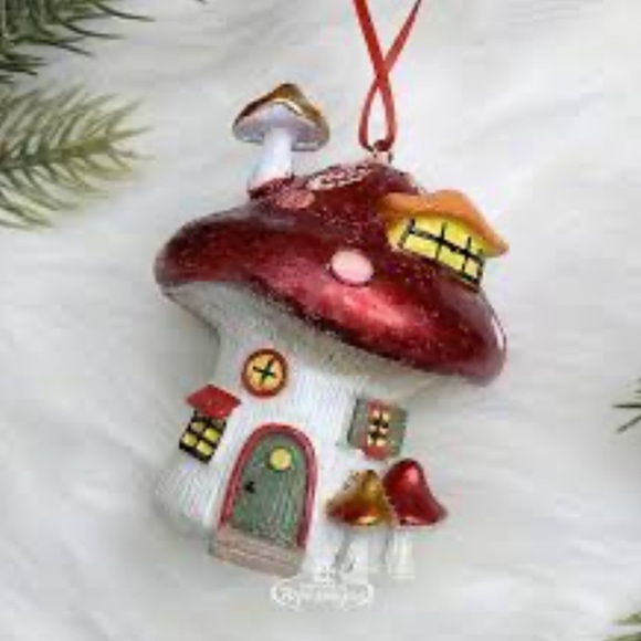 Kurt Adler Mushroom House Ornament, Mushroom Attic, NWT - Picture 2 of 5